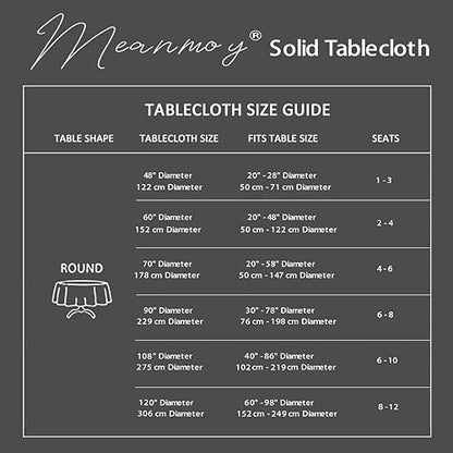 Meanmoy Red Round Water Resistant Tablecloth 90 Inch for Dining & Events
