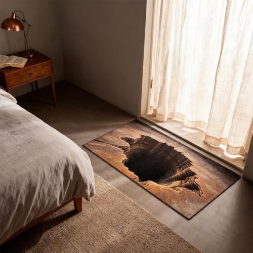 3D Illusion Rug Non-Slip Pet Play Mat for Living Room - Bear 2'8" x 1'8"