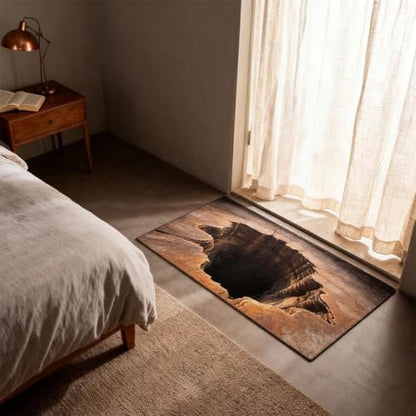 3D Illusion Rug Non-Slip Pet Play Mat for Living Room - Bear 2'8" x 1'8"