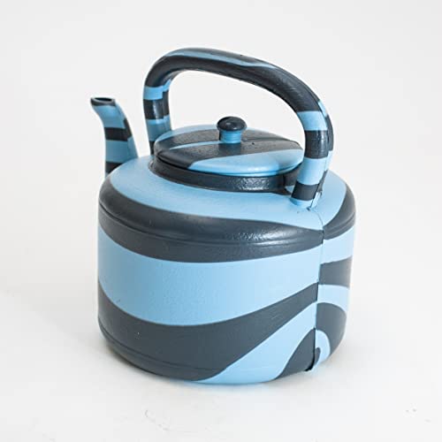 African Delights Watering Can - 1 Gallon Plastic Colorful Watering Jug - Watering Can - Made in Africa - Lota for Bathroom Blue/Black