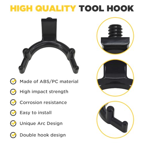 6-Pack Heavy-Duty Shed Hooks for Suncast & Craftsman Storage - Double-Head PC Hooks