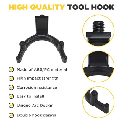 6-Pack Heavy-Duty Shed Hooks for Suncast & Craftsman Storage - Double-Head PC Hooks