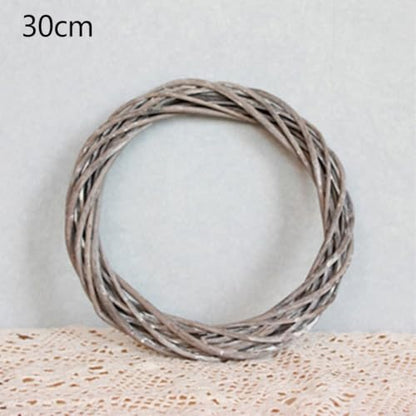 30cm Grey Rattan Wreath Base for Christmas DIY Crafts and Holiday Decor