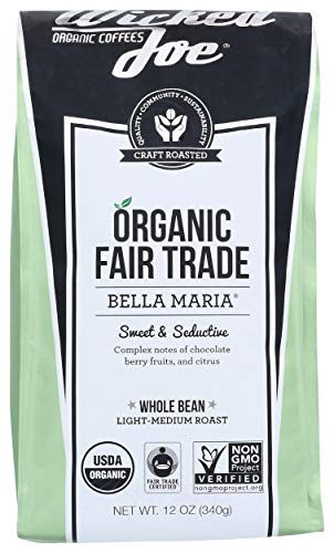 Wicked Joe Coffee Bella Maria Whole Bean, 12 oz