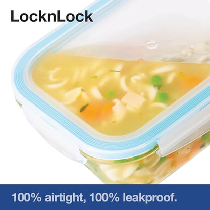 LocknLock Purely Better Glass Square Baker/Food Storage Container with Lid, 8 Inch x 8 Inch, Clear