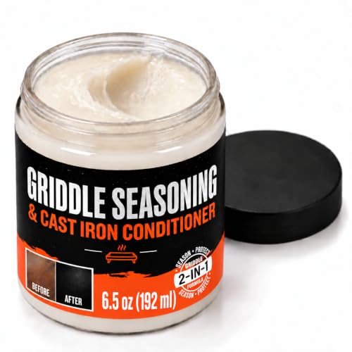 Raulde 6.5oz Cast Iron & Griddle Seasoning Restoration Kit - Flat Top & Skillet Care