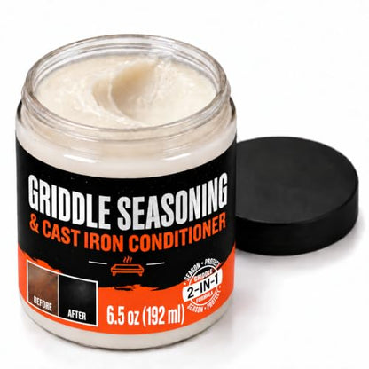 Raulde 6.5oz Cast Iron & Griddle Seasoning Restoration Kit - Flat Top & Skillet Care