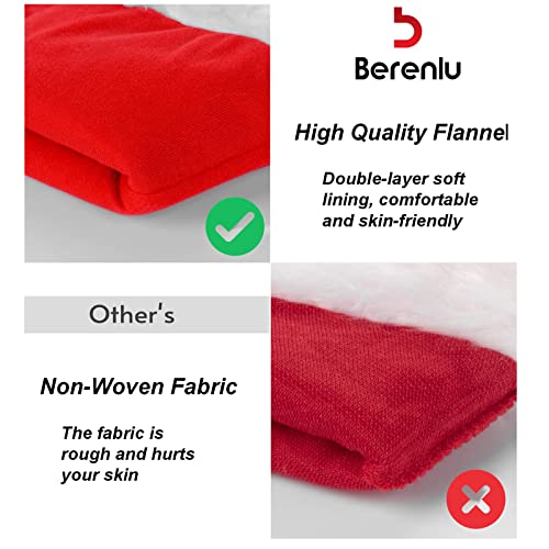 Santa Hats Bulk for Adults - Soft Velvet Christmas Holiday Party Wear - Set of 10