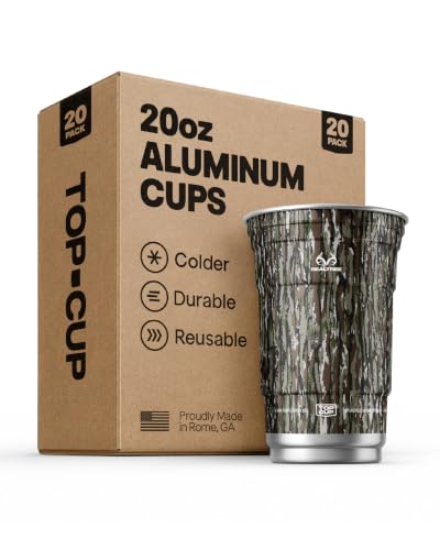 Realtree Camo Aluminum Party Cups 20oz - 20 Count