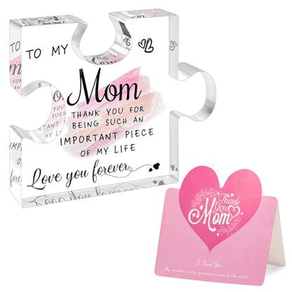 Acrylic Puzzle Plaque Gift for Mom - Heartfelt Mother's Day Keepsake
