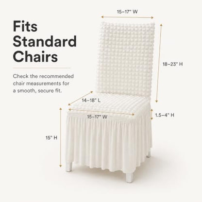 Dorm Chair Cover with Skirt - Stretch Armless Slipcover, Washable - Variation I