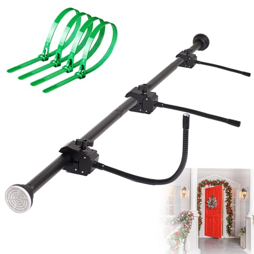 Adjustable Wreath and Garland Hanger for Front Door - No Damage, Heavy Duty