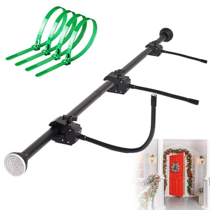 Adjustable Wreath and Garland Hanger for Front Door - No Damage, Heavy Duty