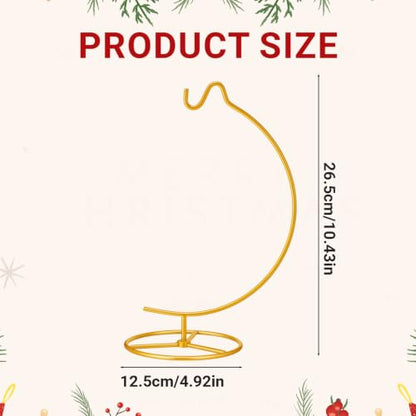 Gold Ornament Display Stand Metal Hanger for Christmas & Year-Round Decor