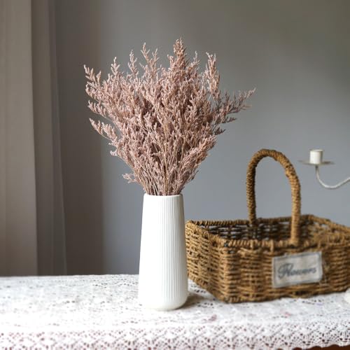 Preserved Sea Lavender Flower Bouquet - Light Brown, Artificial Dried Flower Arrangement