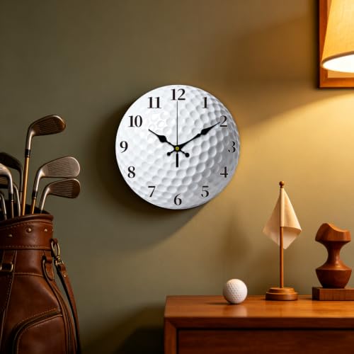 Golf Wall Clock Silent Non-Ticking 12 Inch - Golf Ball Texture Decor - Variation of THIS listing