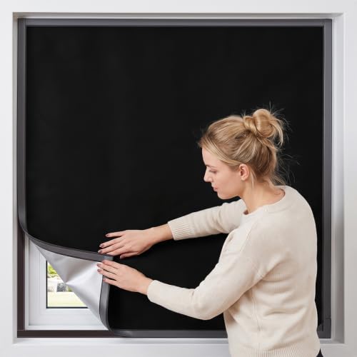 39x59 Inch Magnetic Blackout Window Cover - Fully Enclosed, Draft-Proof, Insulated