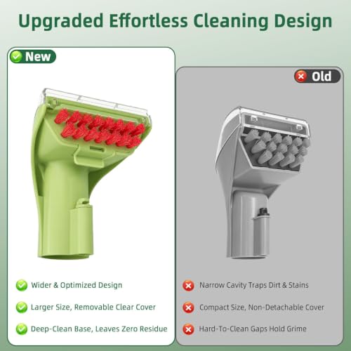 4-Inch Tough Stain Brush Tool Set for Bissell Little Green Mini - Replacement Nozzle + Brush Inserts
