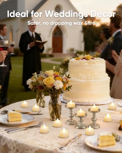 White LED Tea Lights Candles 150 Pack Battery Operated Flameless Flameless Candles