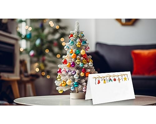 Christmas Table Place Card Set 25-Piece Tent Style Food Labels - Christmas / Christmas Table Place Card 02
