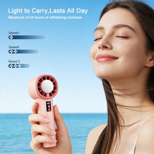 Portable Handheld Fan Rechargeable Personal Mini Fan with 120 Speeds