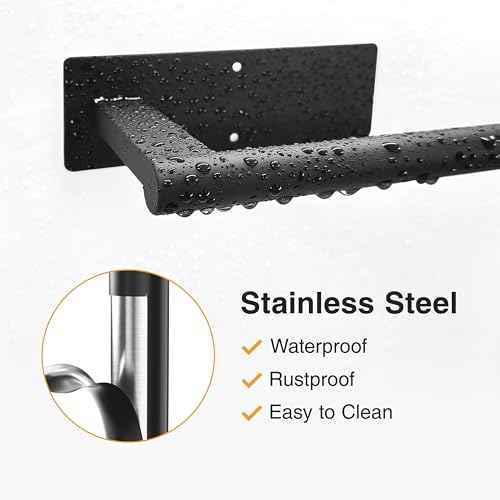 Paper Towel Holder Under Cabinet: Self-Adhesive or Drilling Paper Towel Dispenser - Stainless Steel Paper Towel Roll Holder