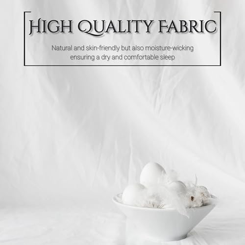 King Size Goose Feather Down Pillow Set of 2 - Soft & Fluffy Hotel Collection 20x36 in