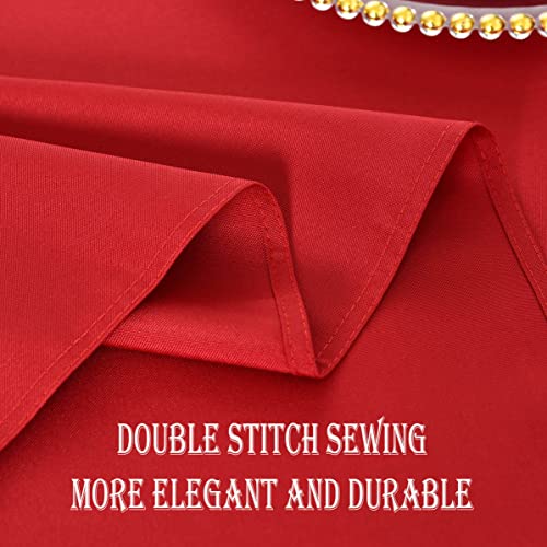 Red Rectangle Waterproof Tablecloth 60x120 Inch - 2 Pack