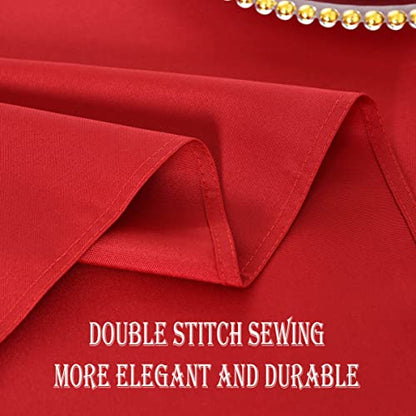 Red Rectangle Waterproof Tablecloth 60x120 Inch - 2 Pack