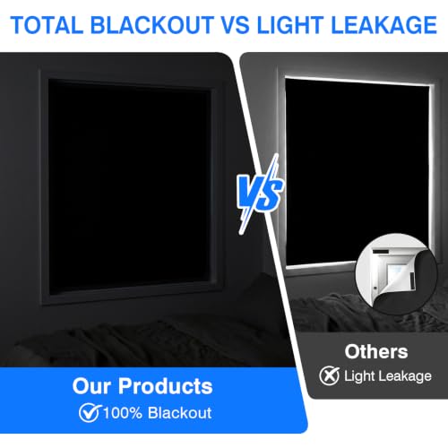 39x59 Inch Magnetic Blackout Window Cover - Fully Enclosed, Draft-Proof, Insulated