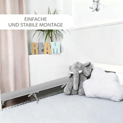 Reusable Bed Railing Cover for Child Safety - Gray 3-Pack