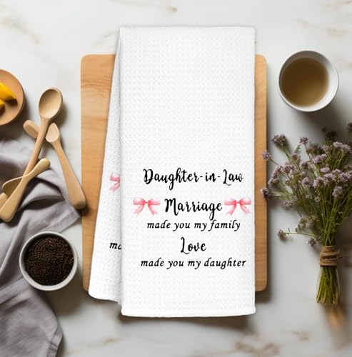 Mom Daughter-in-Law Gifts Kitchen Towels Decorative 16x24 Inches - Mother’s Day Birthday Gift