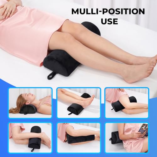 Knee Pillow for Back Sleeping - Memory Foam Leg Support for Back Pain