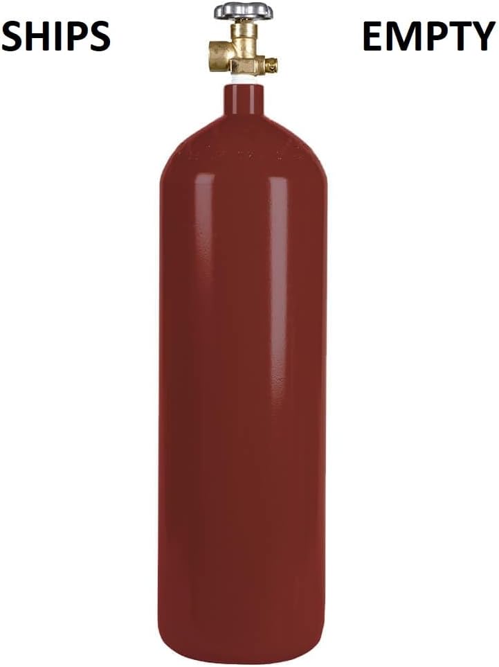 New 60 cu ft Steel Argon Gas Cylinder with CGA580 Valve