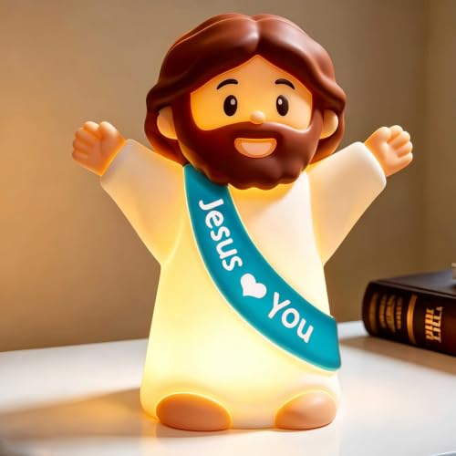 Rechargeable Silicone Jesus Night Light - Blue B-JESUS-BLUE-1