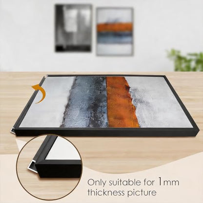 18x24 Inch Snap Poster Frame Pack - Black Aluminum with Plexiglass