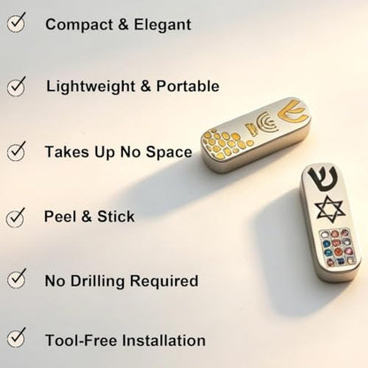 Jewish Car Mezuzah with Prayer Scroll & Hoshen Stones - Travel Safe Decor