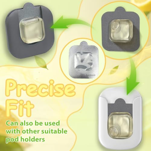 Deodorizer Refills for Odorsorb & Refresh Pod Holders - Natural Lemon Scent, Long-Lasting Freshness, 8 Pack