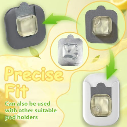 Deodorizer Refills for Odorsorb & Refresh Pod Holders - Natural Lemon Scent, Long-Lasting Freshness, 8 Pack