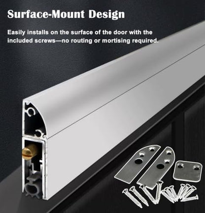 Automatic Door Bottom Seal 28 Inch with Hardware & Silicone for Exterior & Interior Doors - Variation of THIS listing