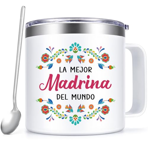 14 oz Godmother Coffee Mug - La Mejor Madrina Del Mundo - Madrina Gift - Variation 4-Madrina