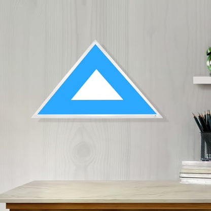 Acrylic Triangle Flag Display Case with Protective Cover Wall Mount