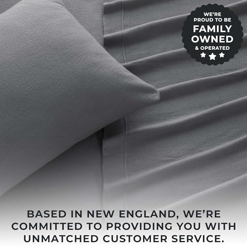 Great Bay Home 4 Piece Micro Fleece King Grey Sheet Set | Super Soft, Cozy Extra Plush Polar Fleece Bedding Sheets & Pillowcases | Microfleece Winter Sheets (King, Paloma Grey)