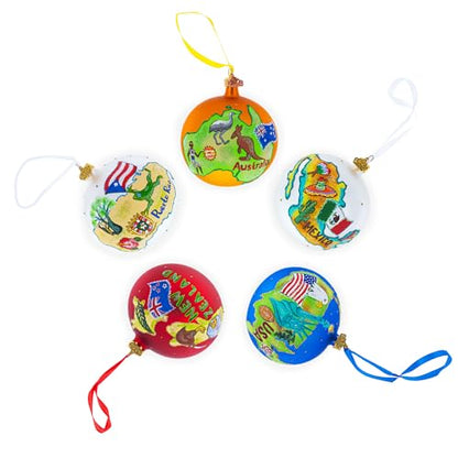 Hand-Painted Glass Christmas Ornament - 4 Inch Holiday Decor, Unique European Art