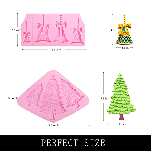 Christmas Bell Silicone Mold for Cake Decorating & Crafts - Bell Fondant Mold (Z120)