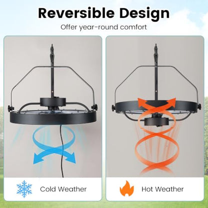 20-Inch Wall Mounted Fan with Dimmable LED Light, 6-Speed & Timer - Variation of THIS listing