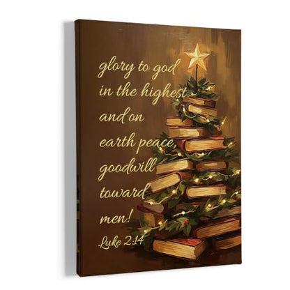 Christian Christmas Wall Art Canvas Framed Art Print 11x14 Inches - Glory Variation