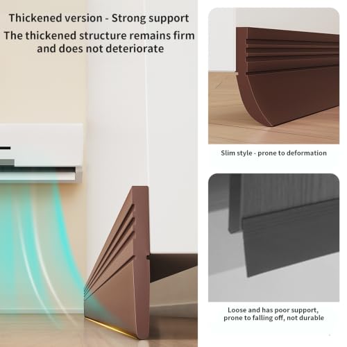 Brown Door Draft Stopper Bottom Door Seal Weather Stripping Gap Blocker