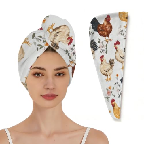 Microfiber Hair Towel Wrap for Women - Quick Dry, Absorbent Turban for Curly, Long & Thick Hair