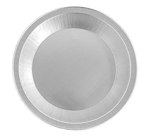 PACTOGO 9" Disposable Heavy Smooth-Wall Aluminum Foil Pie Pans (Pack of 10)